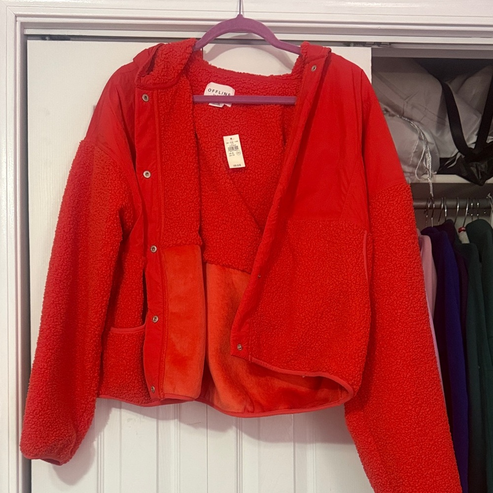 Red Sherpa jacket
